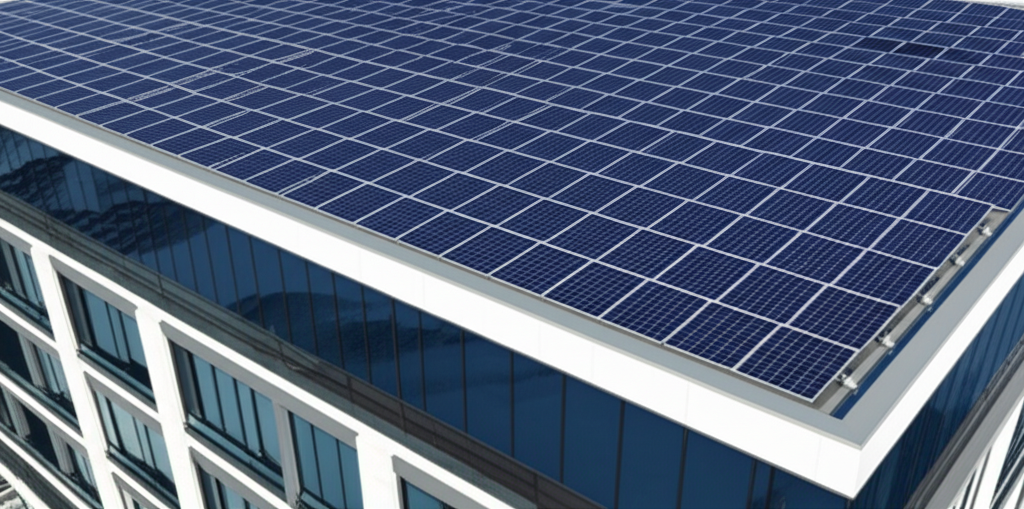Commercial solar installation