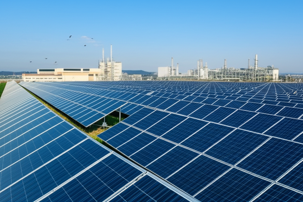 Industrial solar installation