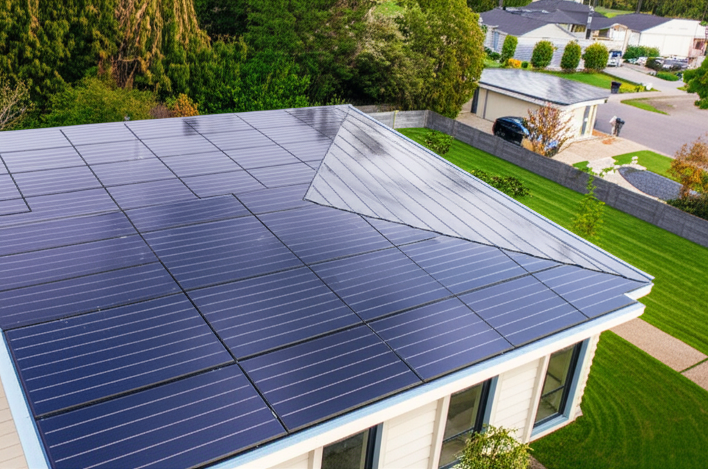 Luxury home solar installation